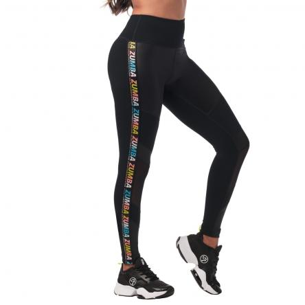 Zumba Happy High Waisted Panel Ankle Leggings