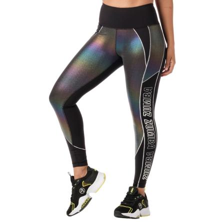 Zumba Electric High Waisted Panel Ankle Leggings