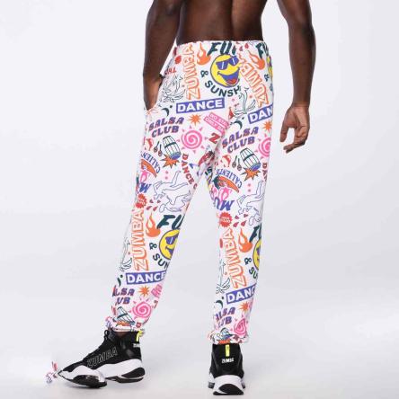 Zumba Fun And Happy High Waisted Track Pants Z1B000217