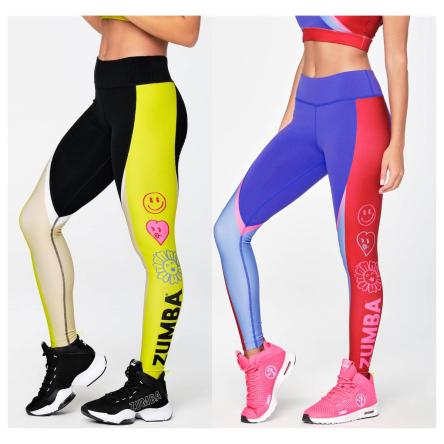 Zumba Happy Perfect Waistband Ankle Leggings