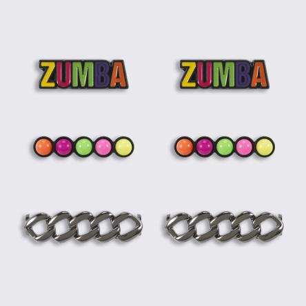Zumba Color Blocked Shoe Charms 6PK