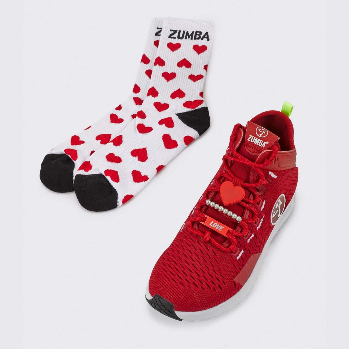 Zumba Heart Shoe Charms 6PK
