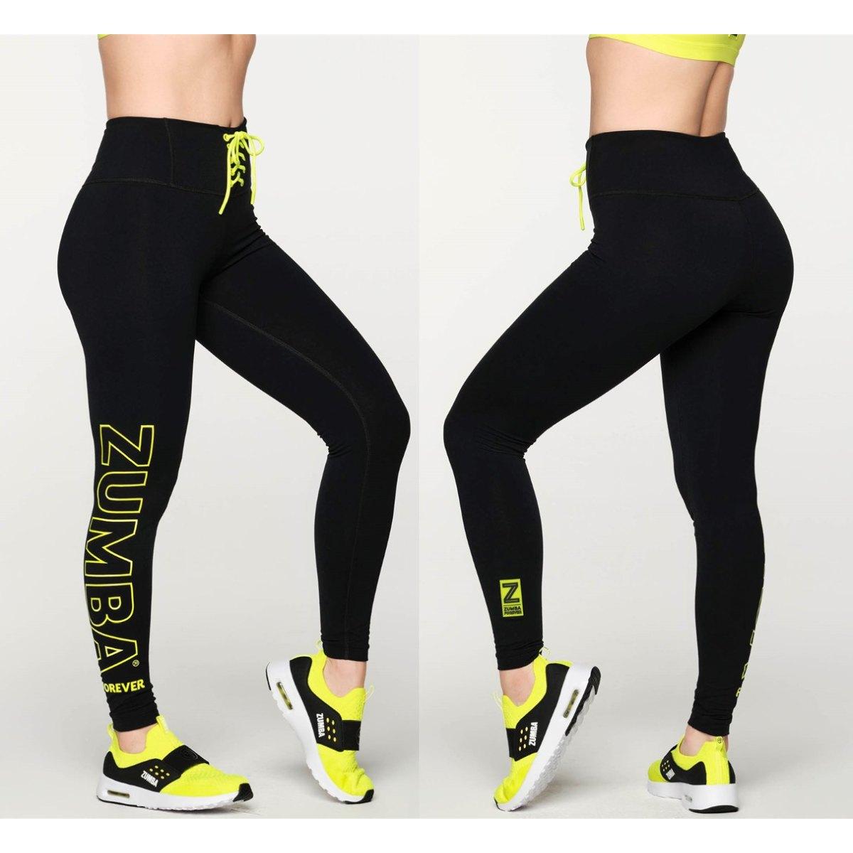 Zumba Forever Laced Up High Waisted Ankle Leggings
