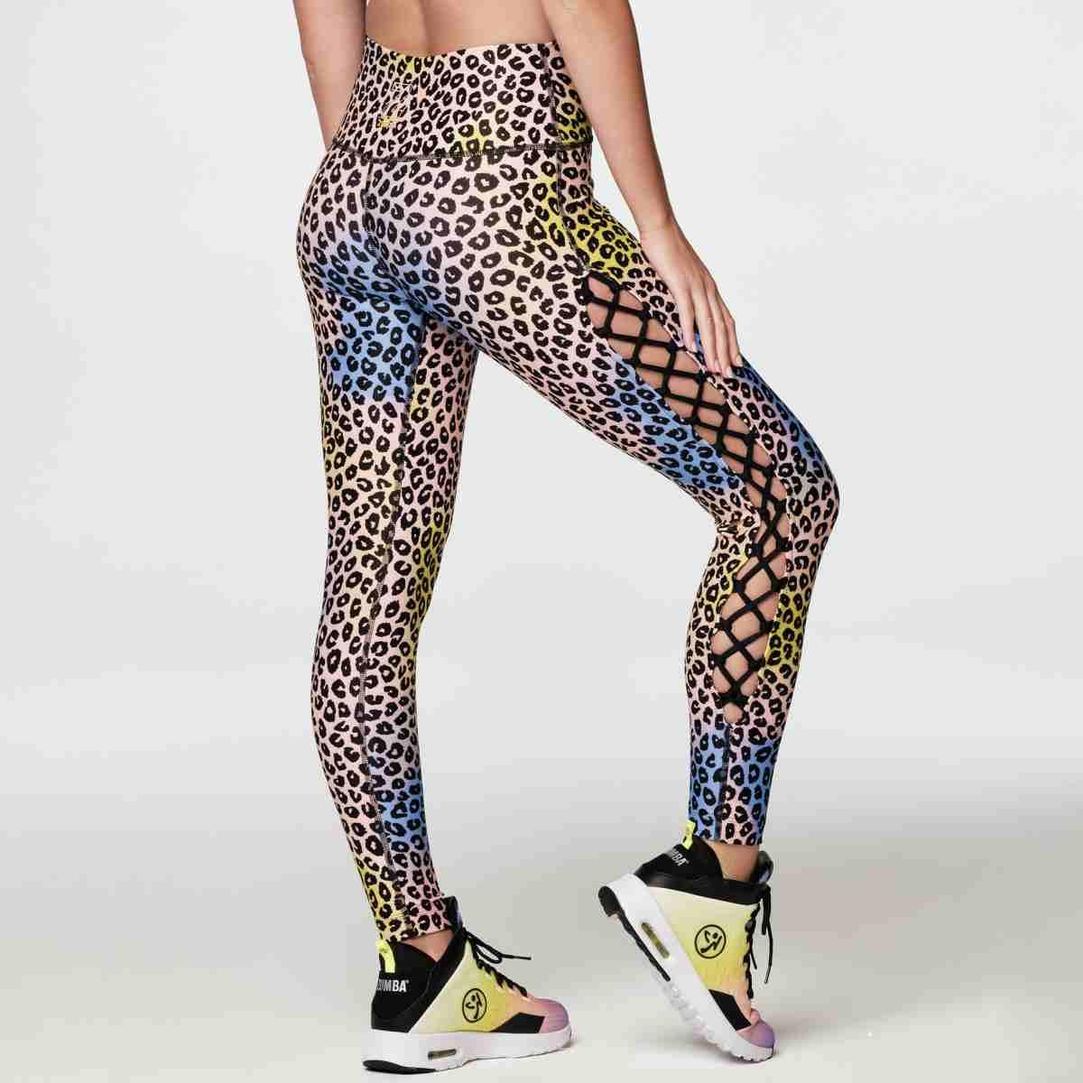 Zumba Dance Co. High Waisted Panel Ankle Leggings