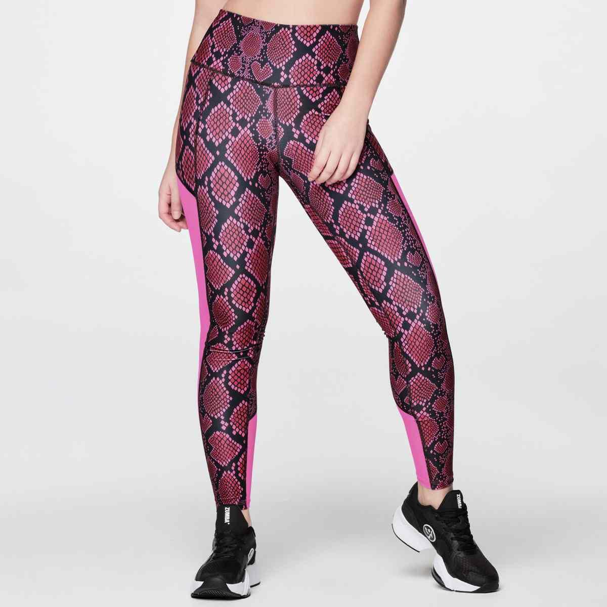 Zumba Love Snakeskin High Waisted Ankle Leggings