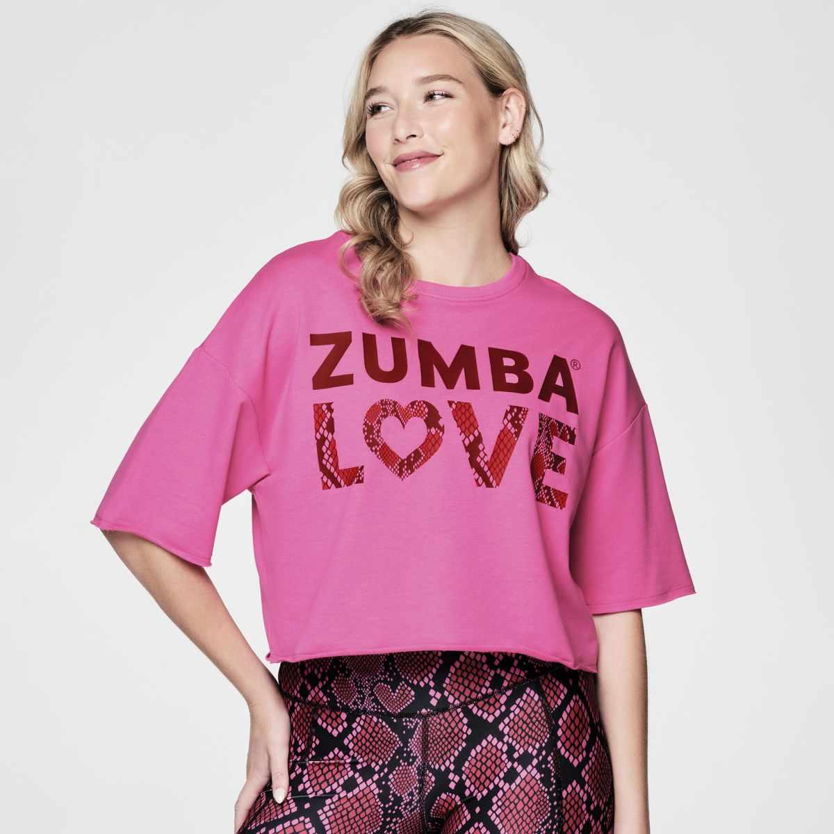 Zumba Love Oversized Crop Top