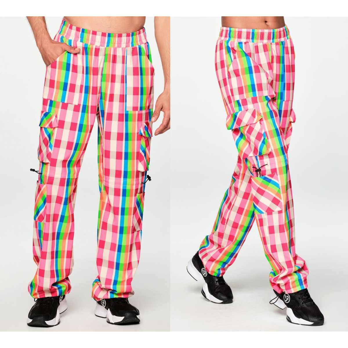 Zumba Plaid Pop Cargo Pants