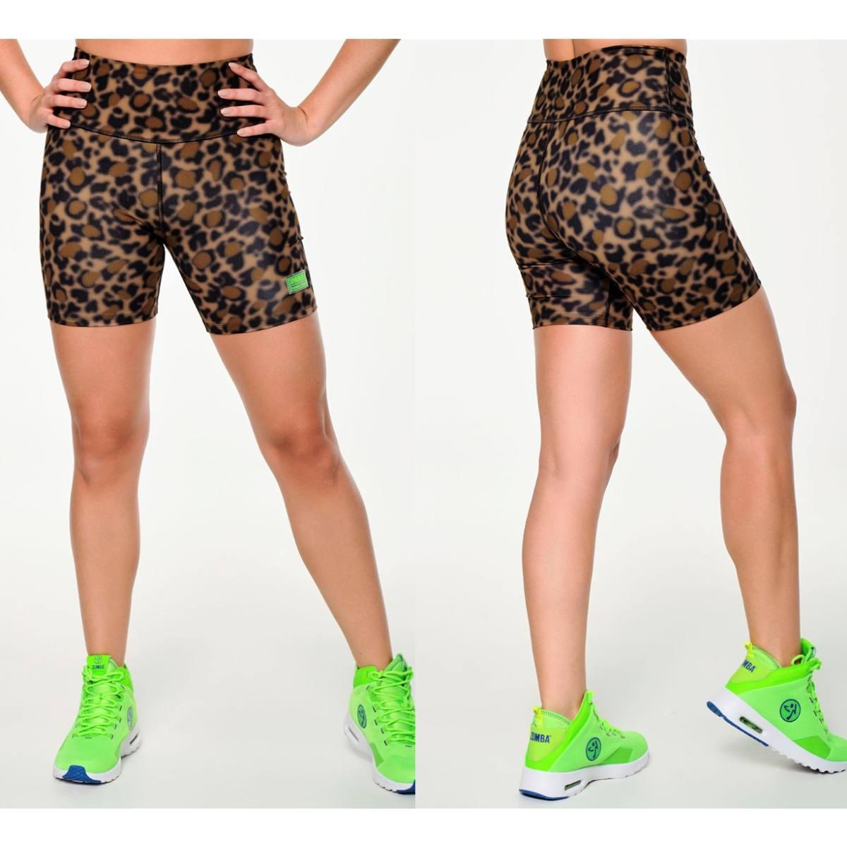 Zumba Animal Expedition High Waisted Biker Shorts