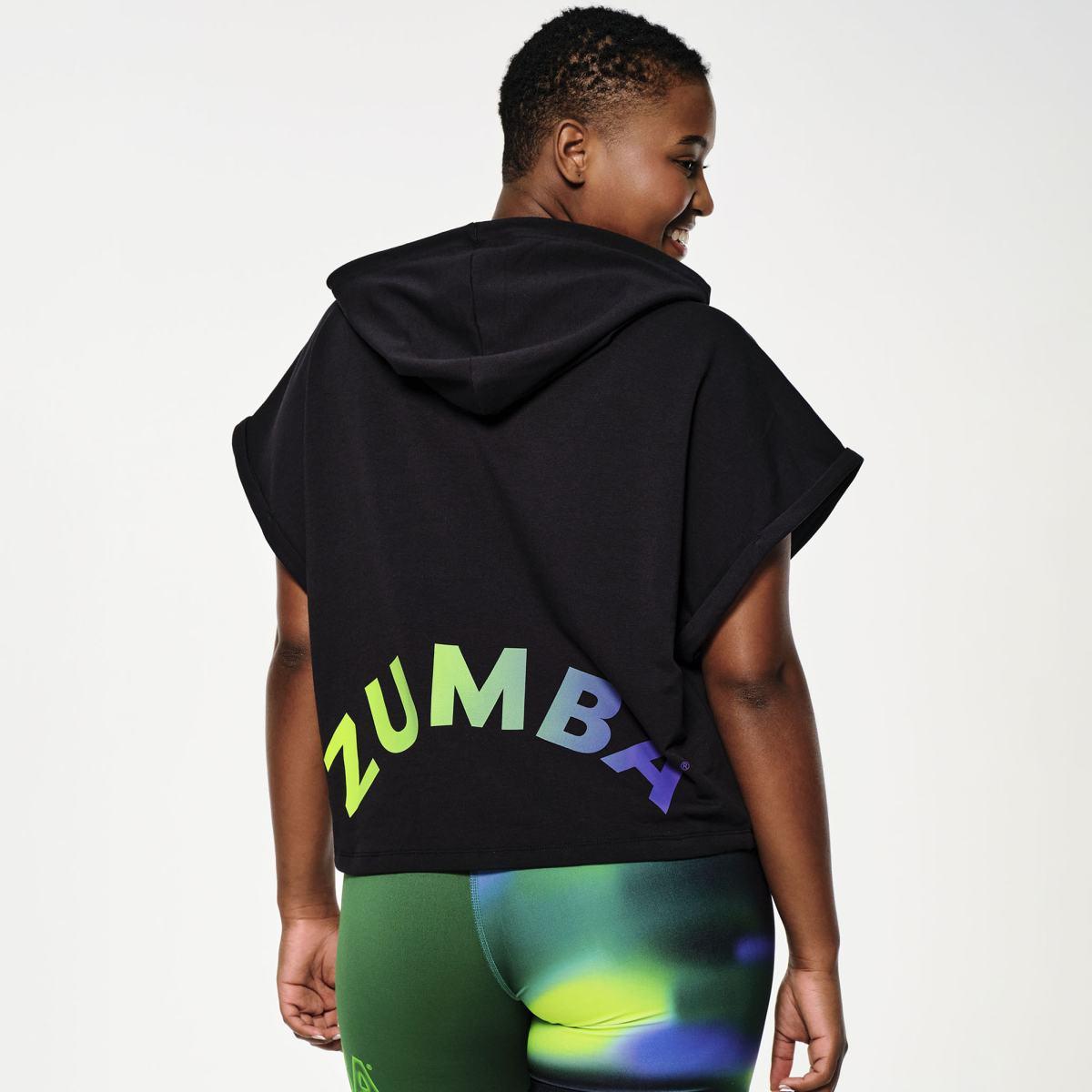 Zumba Glow Short Sleeve Crop Hoodie