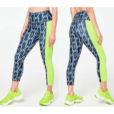 Zumba Prep High Waisted Crop Leggings - Let's Go Indigo