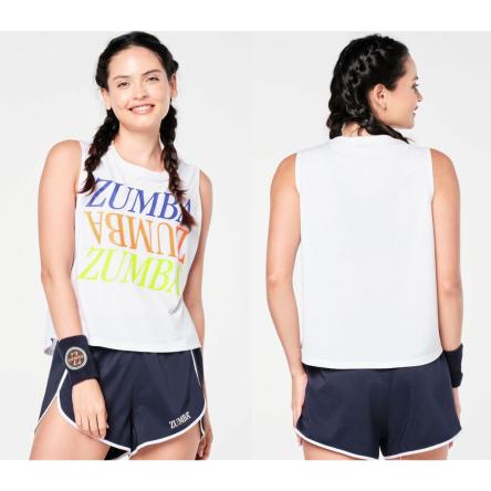 Zumba Prep Loose Muscle Tank - Wear It Out White