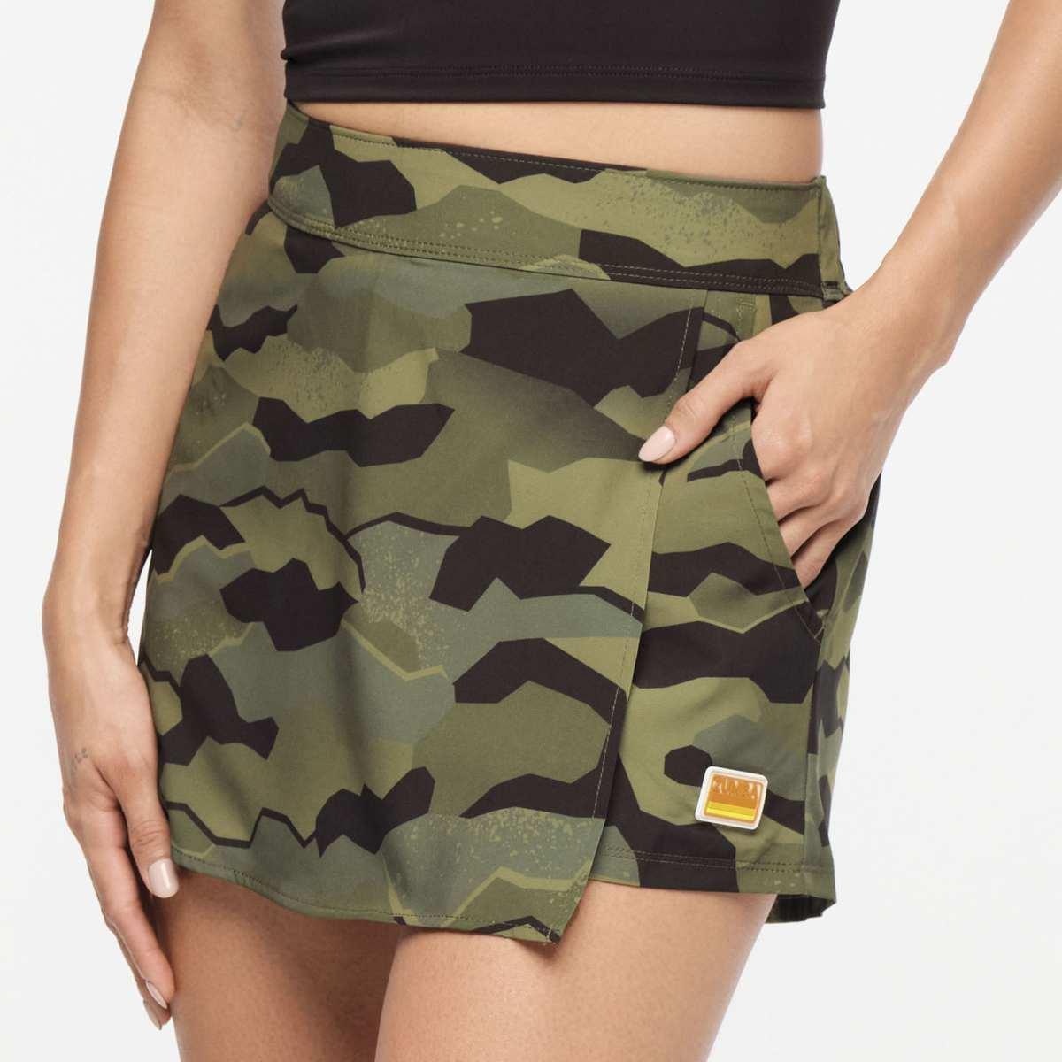 Zumba Explore Woven Skort - Olive Expedition