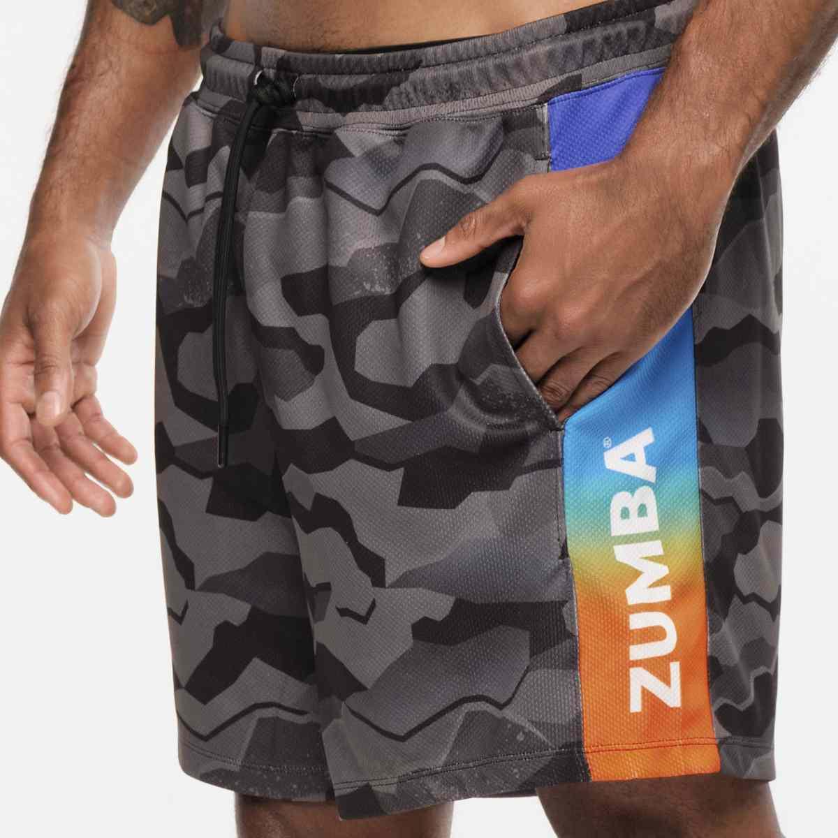 Zumba Explore Men's Mesh Shorts With Inserts