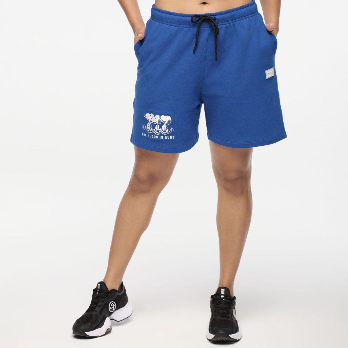 Zumba X Peanuts Men's Knit Short - Blue