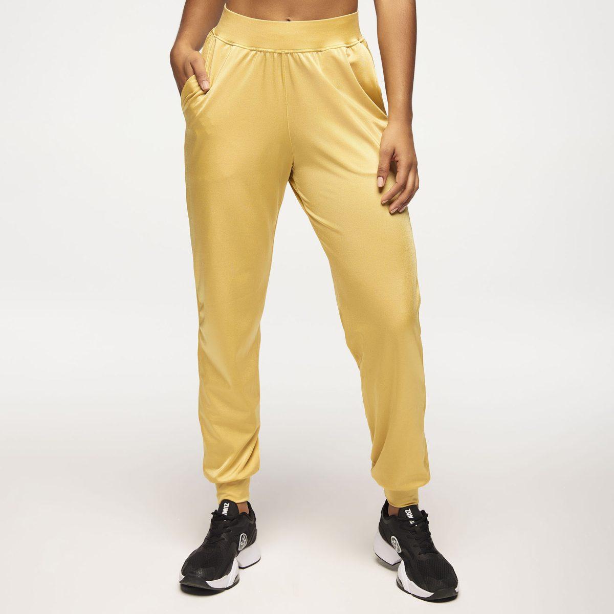 Zumba Runway Harem Crop Pants - Gold