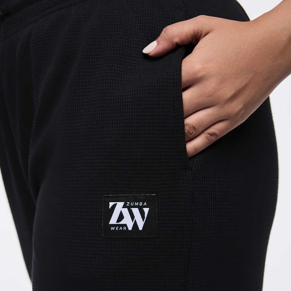 Zumba Haus Waffle Track Pants - Black
