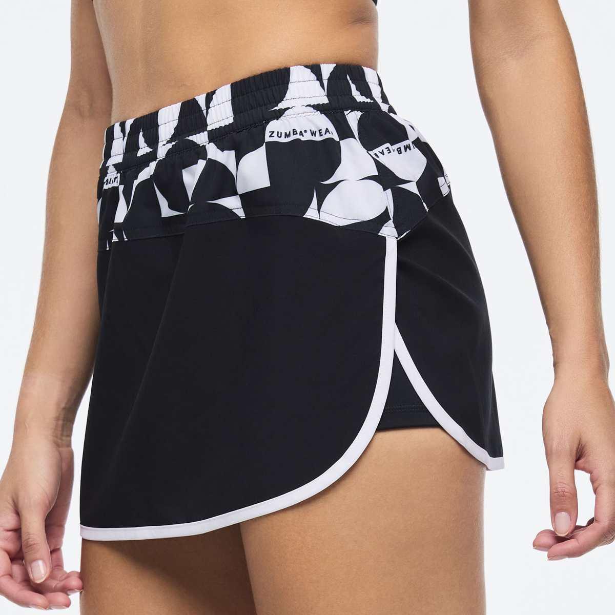 Zumba Haus Color Blocked Woven Skort