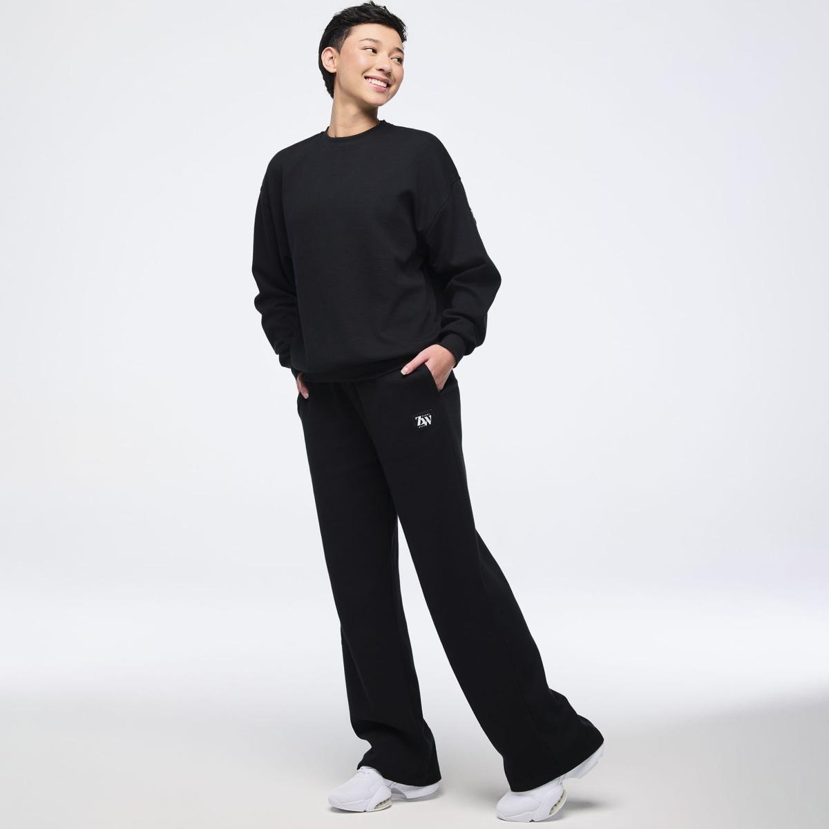 Zumba Haus Oversized Pullover Waffle Sweatshirt