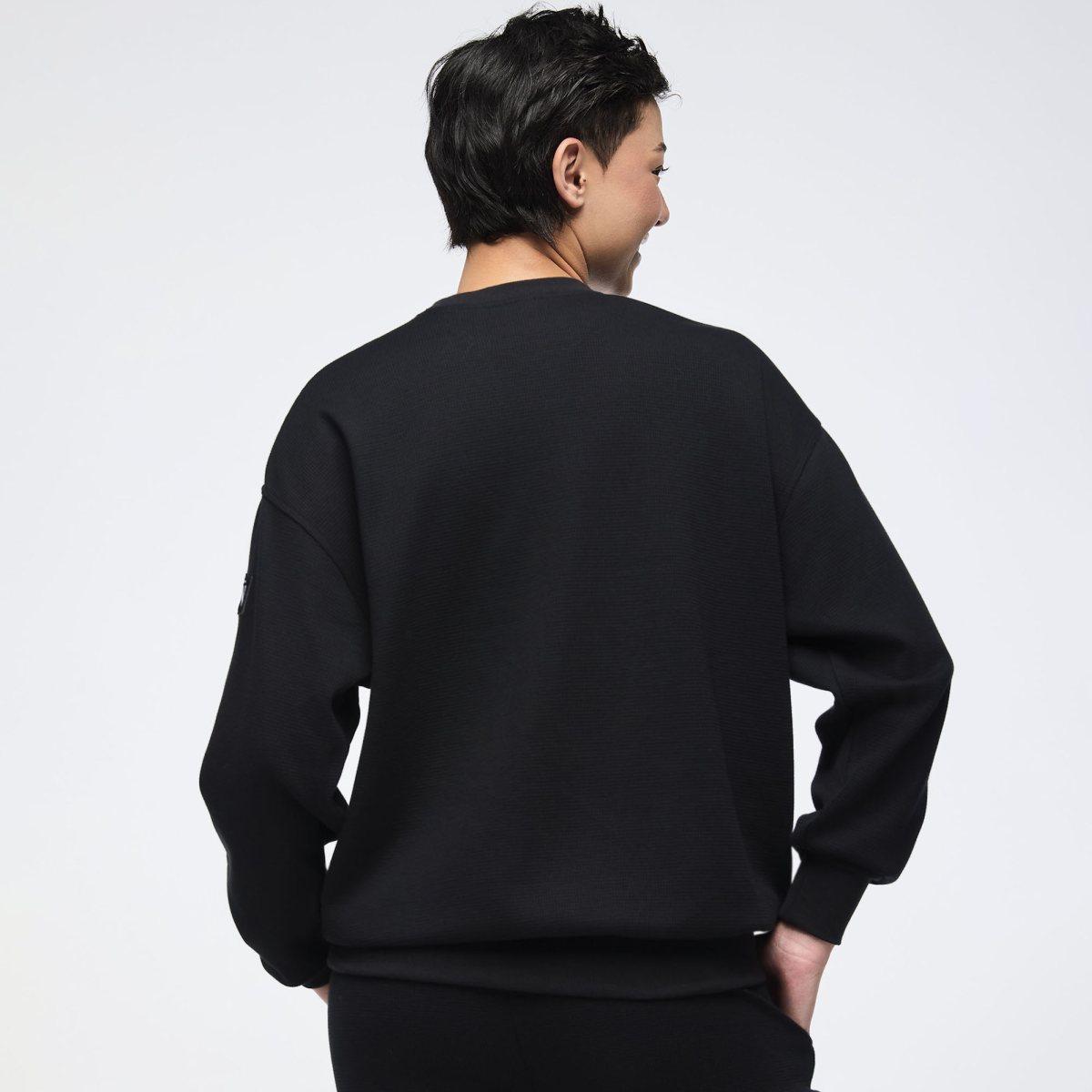 Zumba Haus Oversized Pullover Waffle Sweatshirt