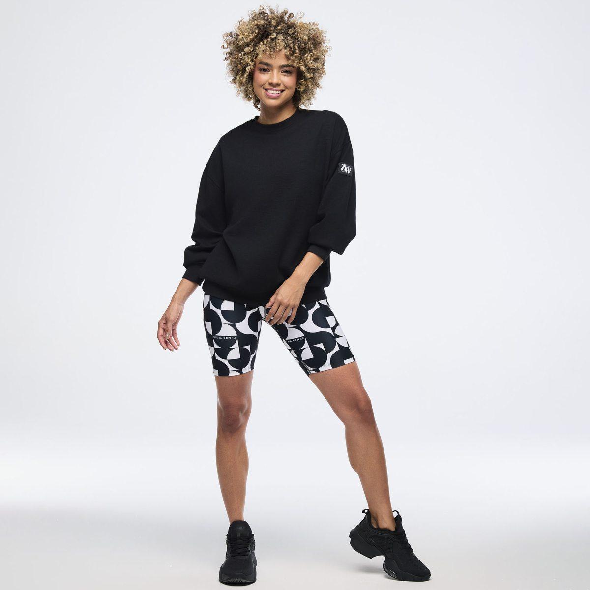 Zumba Haus Oversized Pullover Waffle Sweatshirt