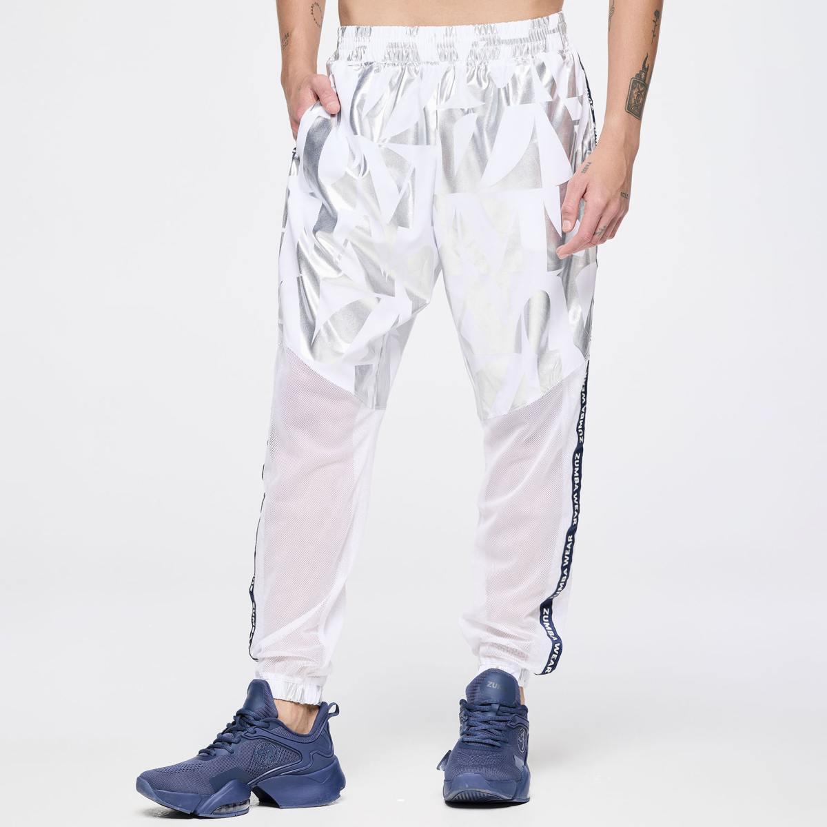Zumba Out Loud High Waisted Woven Track Pants With Mesh