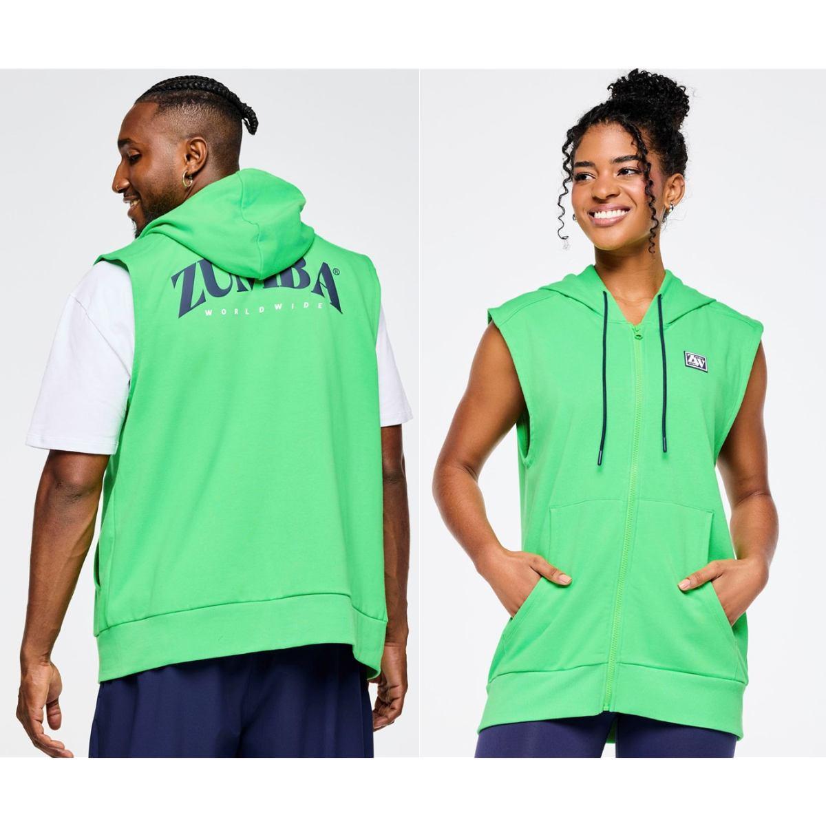 Zumba Out Loud Men's Sleeveless Zip Up Hoodie