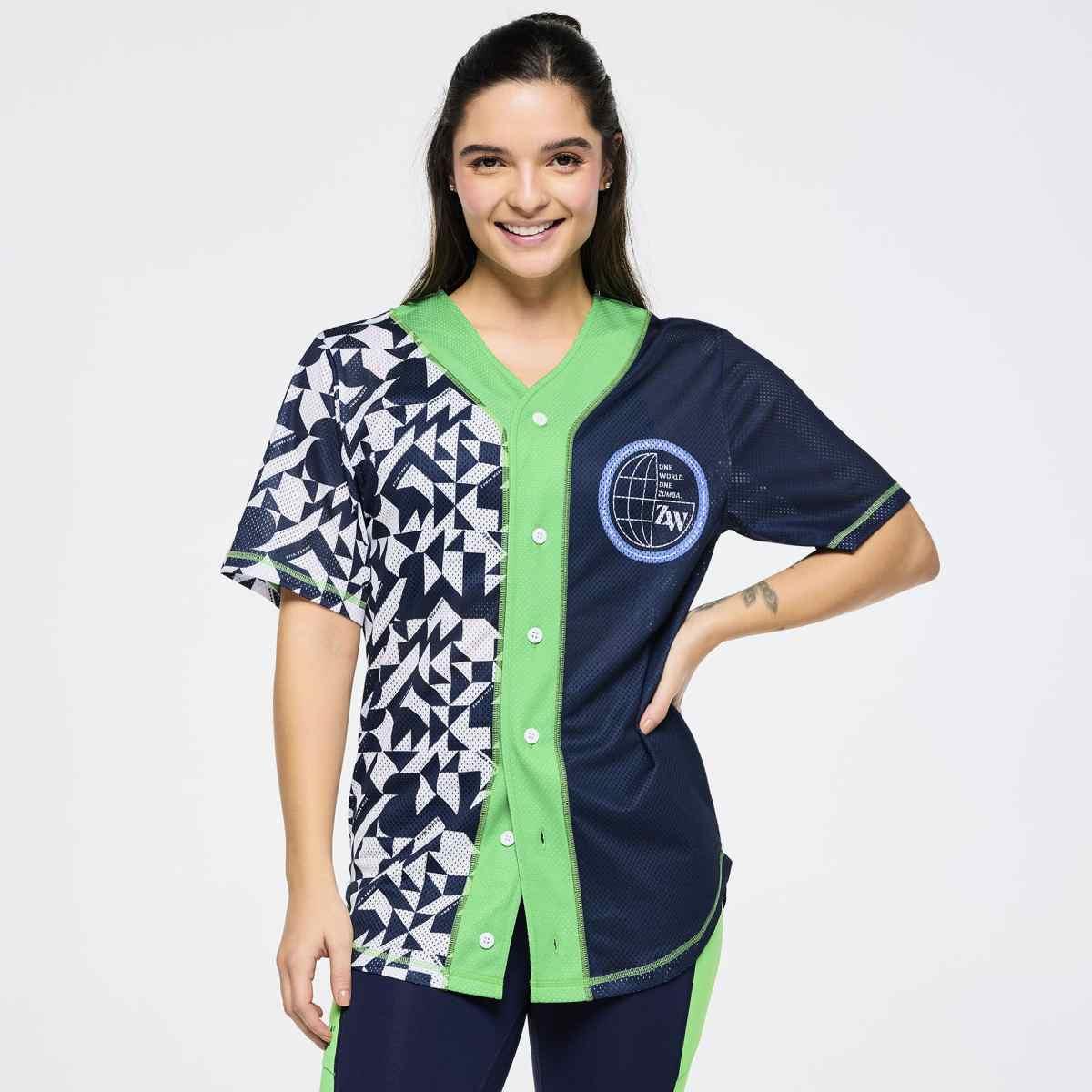 Zumba Out Loud Baseball Button Up Jersey
