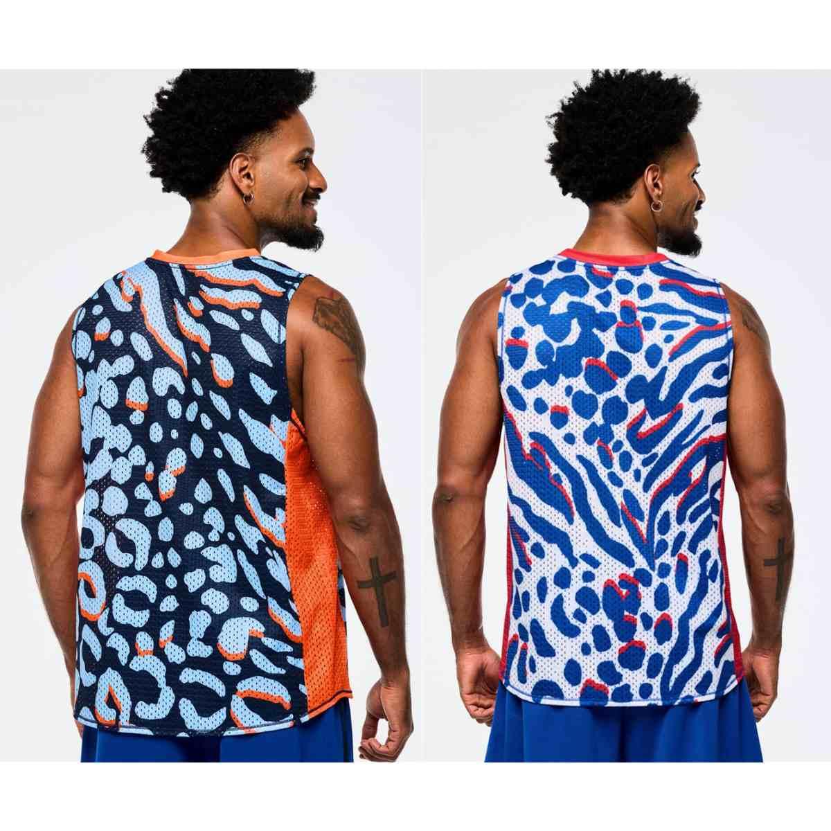 Victory Crew Neck Muscle Tank - White/Blue