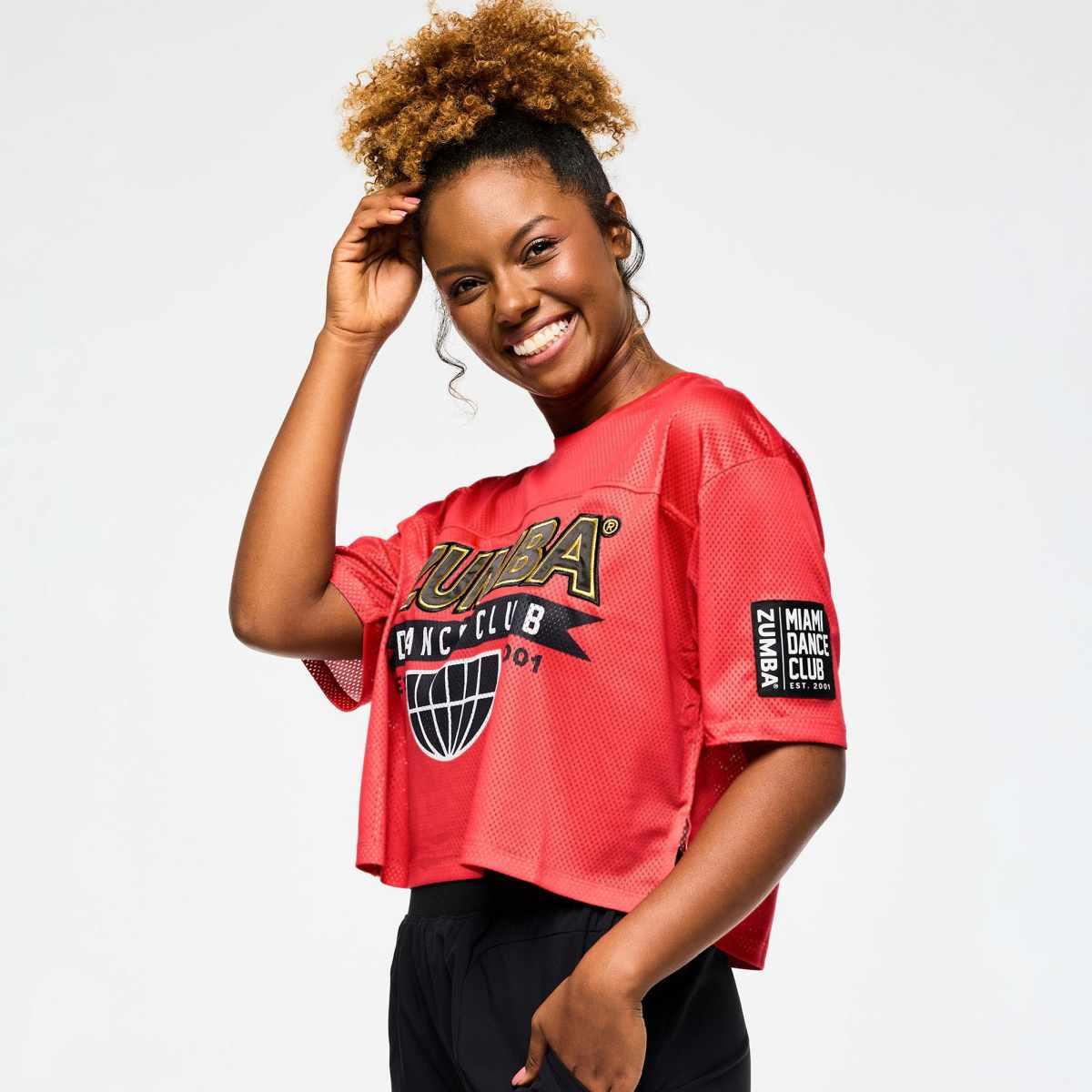 Victory Mesh Boxy Crop Top