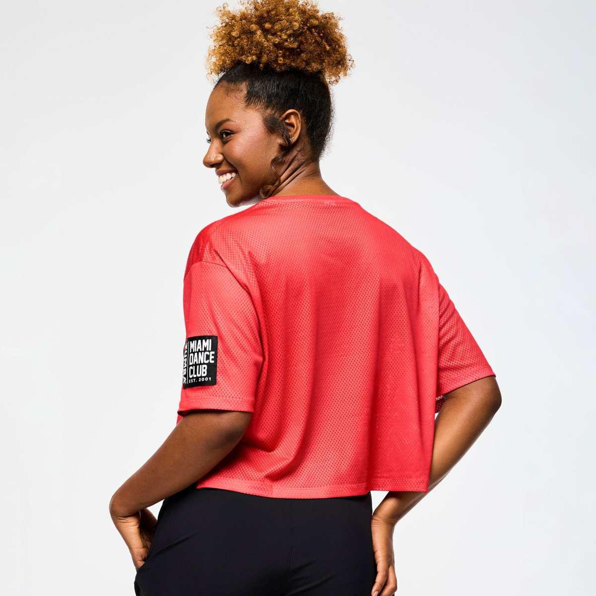 Victory Mesh Boxy Crop Top