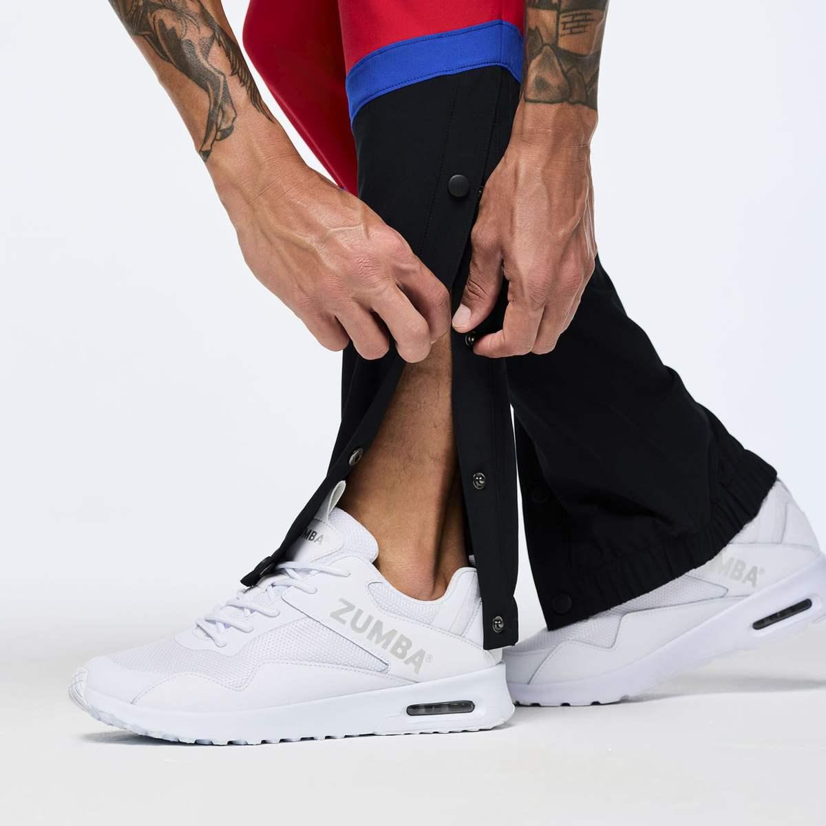 Men's Woven Track Pants With Inserts And Side Snaps