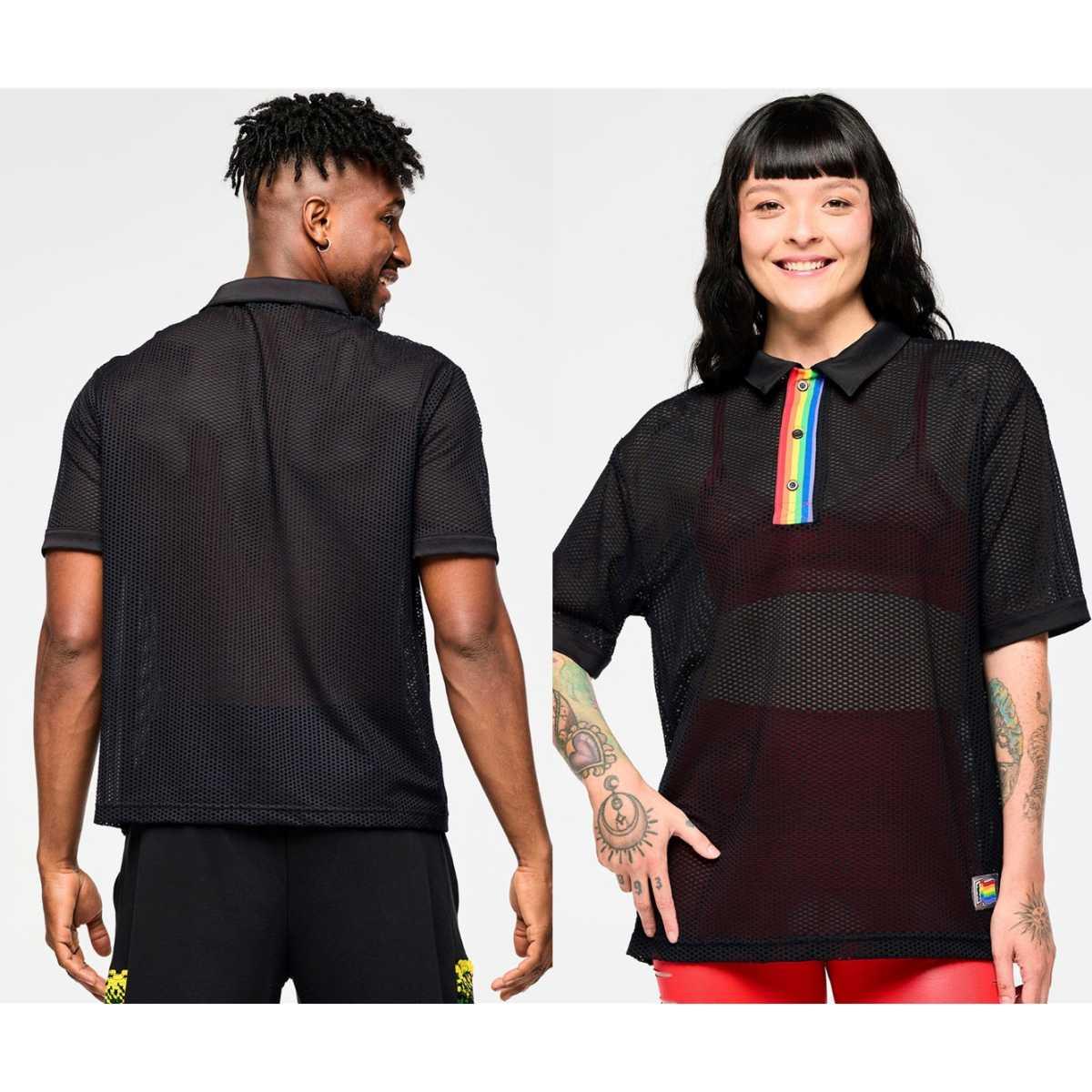 Zumba Oversized Mesh Polo