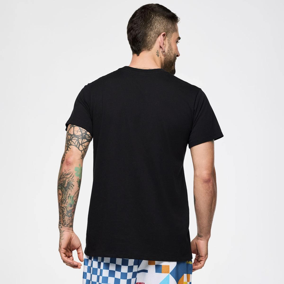 Zumba Rays Crew Neck Tee - Bold Black