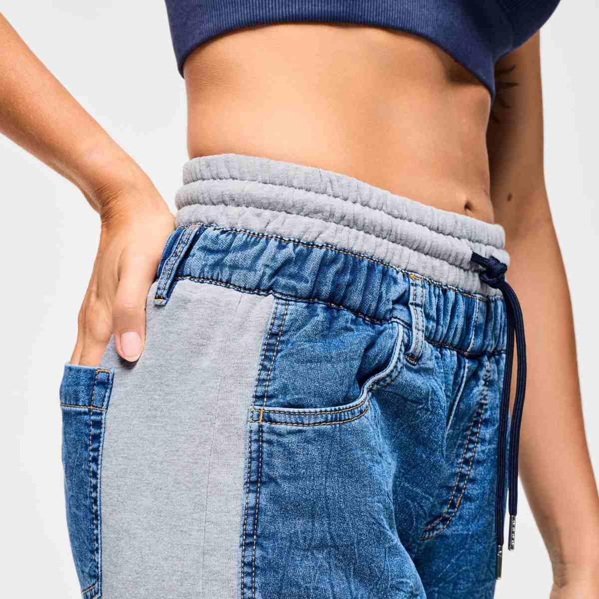 Blue Jean Denim Sweatpants