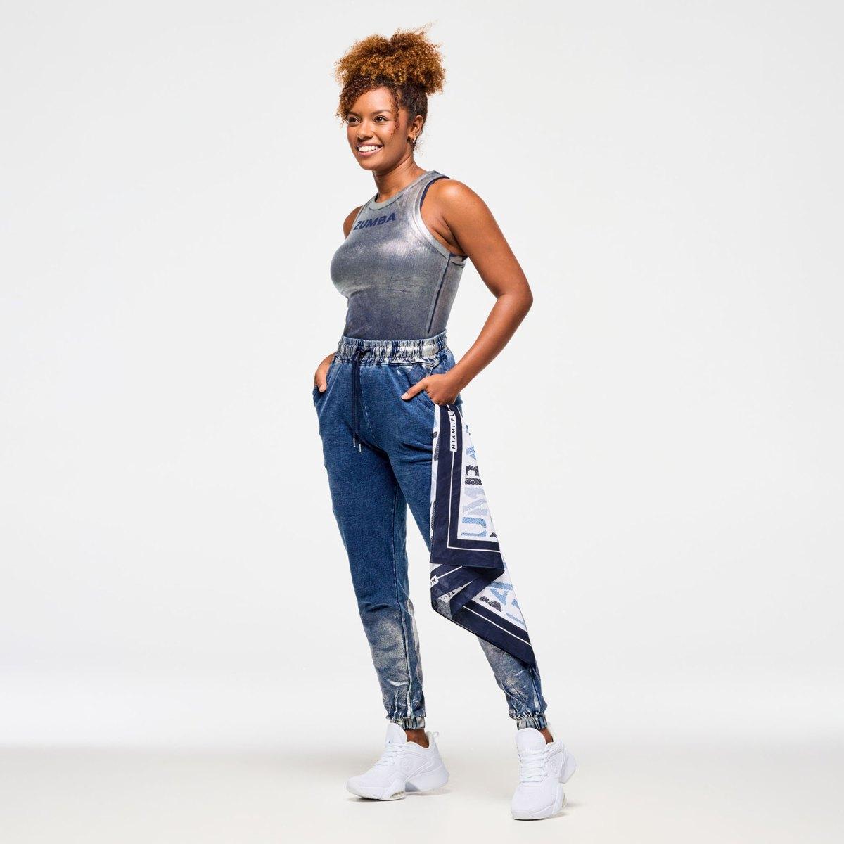 Blue Jean Fitted High Neck Tank