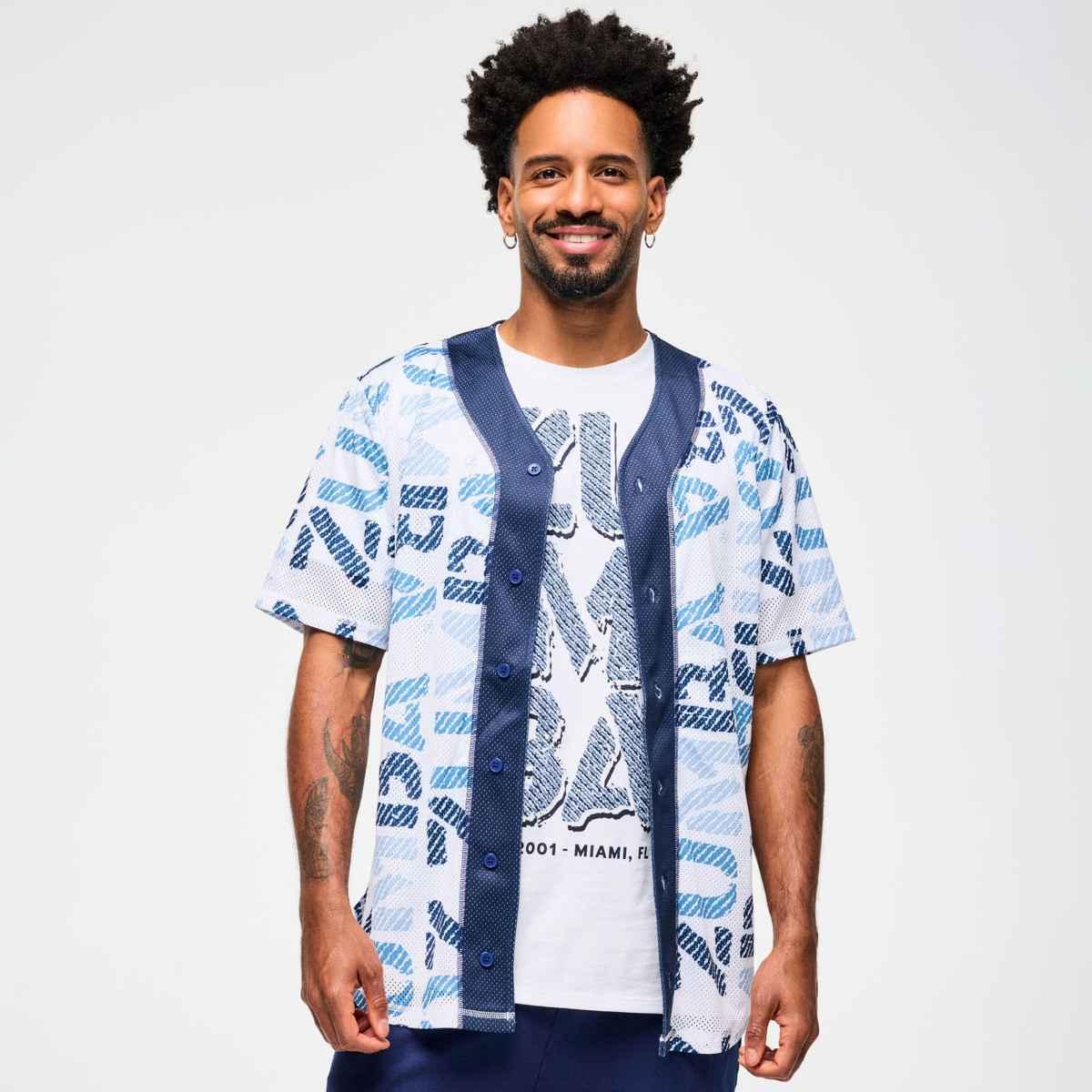 Blue Jean Baseball Button-Up Jersey