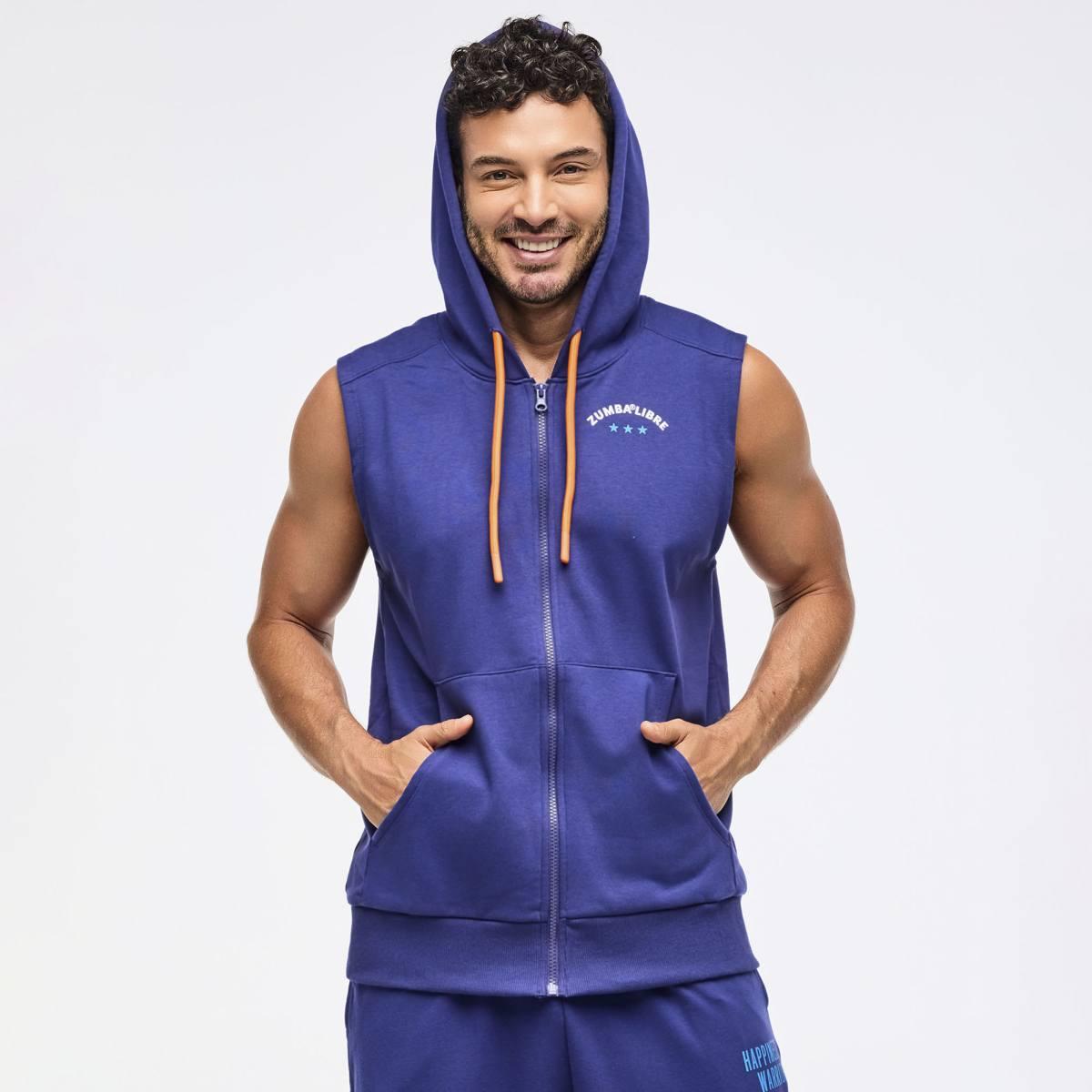 Zumba Libre Men's Sleeveless Zip-Up Hoodie