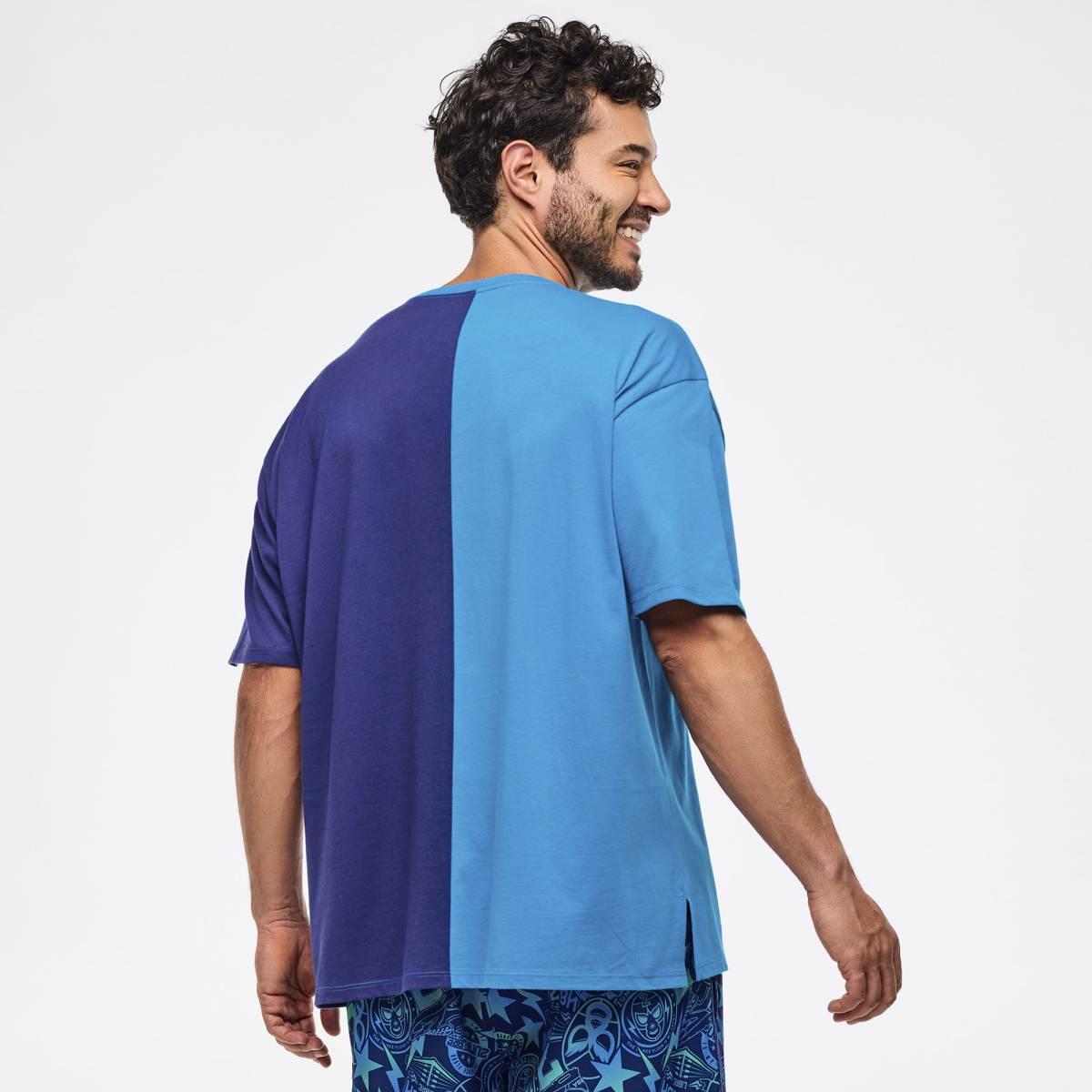 Zumba Libre Men's Oversized Two-Tone Crew Neck Tee