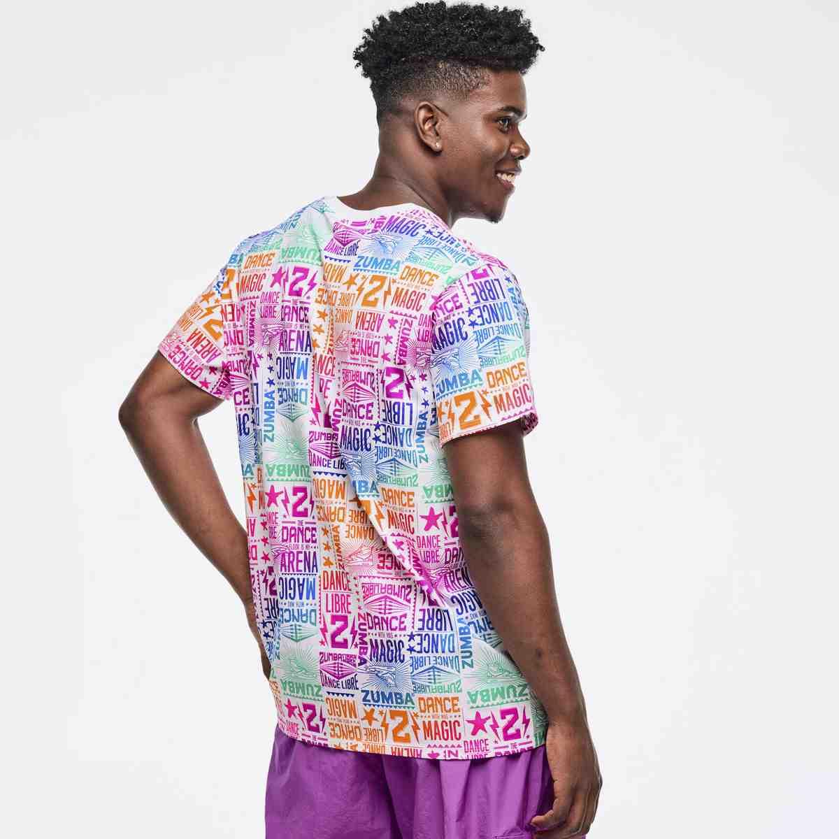 Zumba Libre Crew Neck Tee - White/Pink