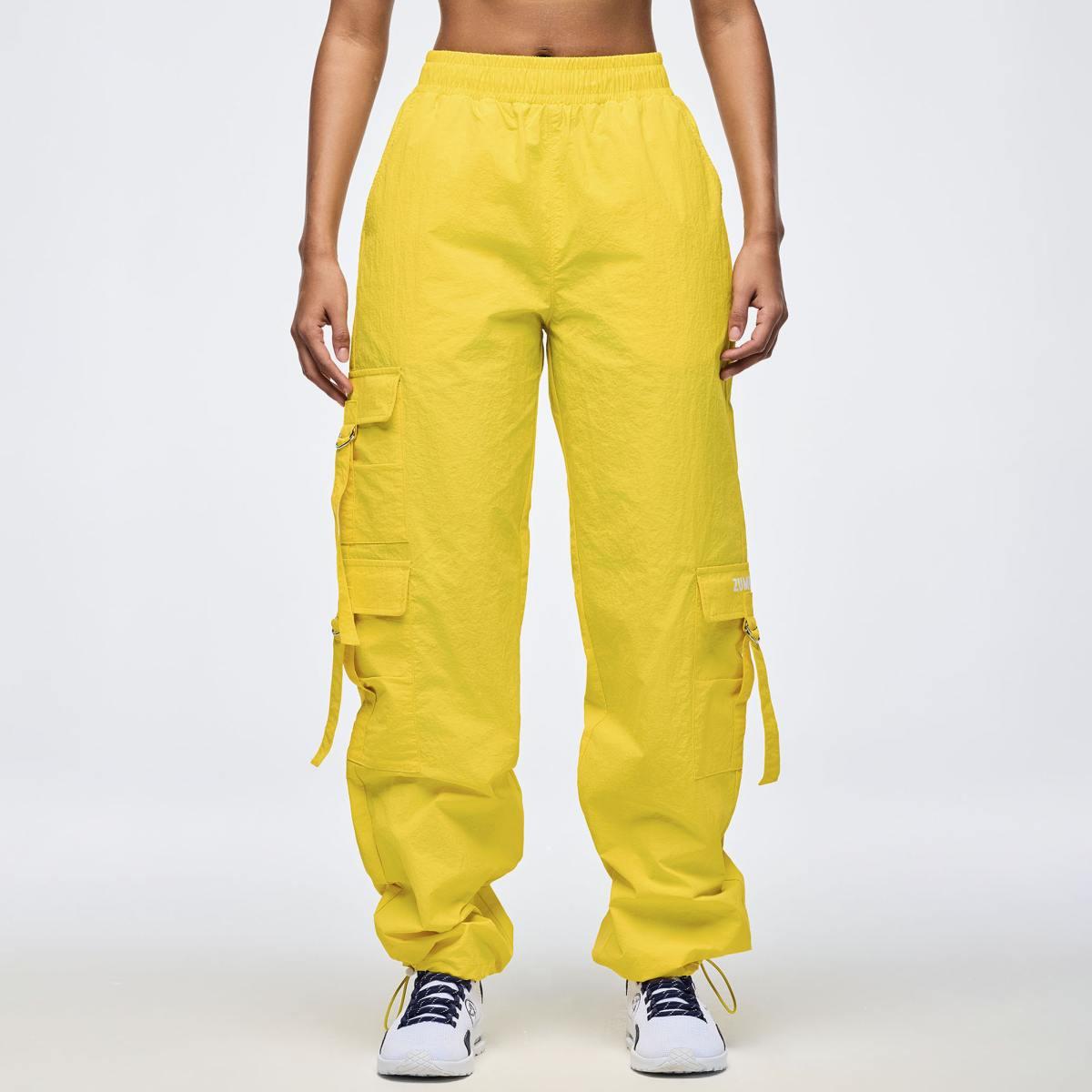 Apres Zumba High Rise Cargo Pants With Tassels