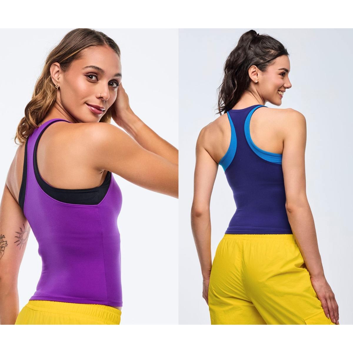 Apres Zumba High Neck Colorblock Tank