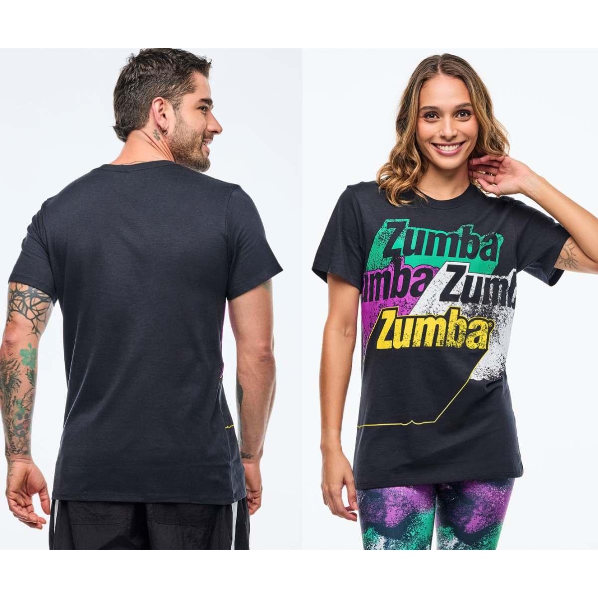 Apres Zumba Unisex Crew Neck Tee - Bold Black
