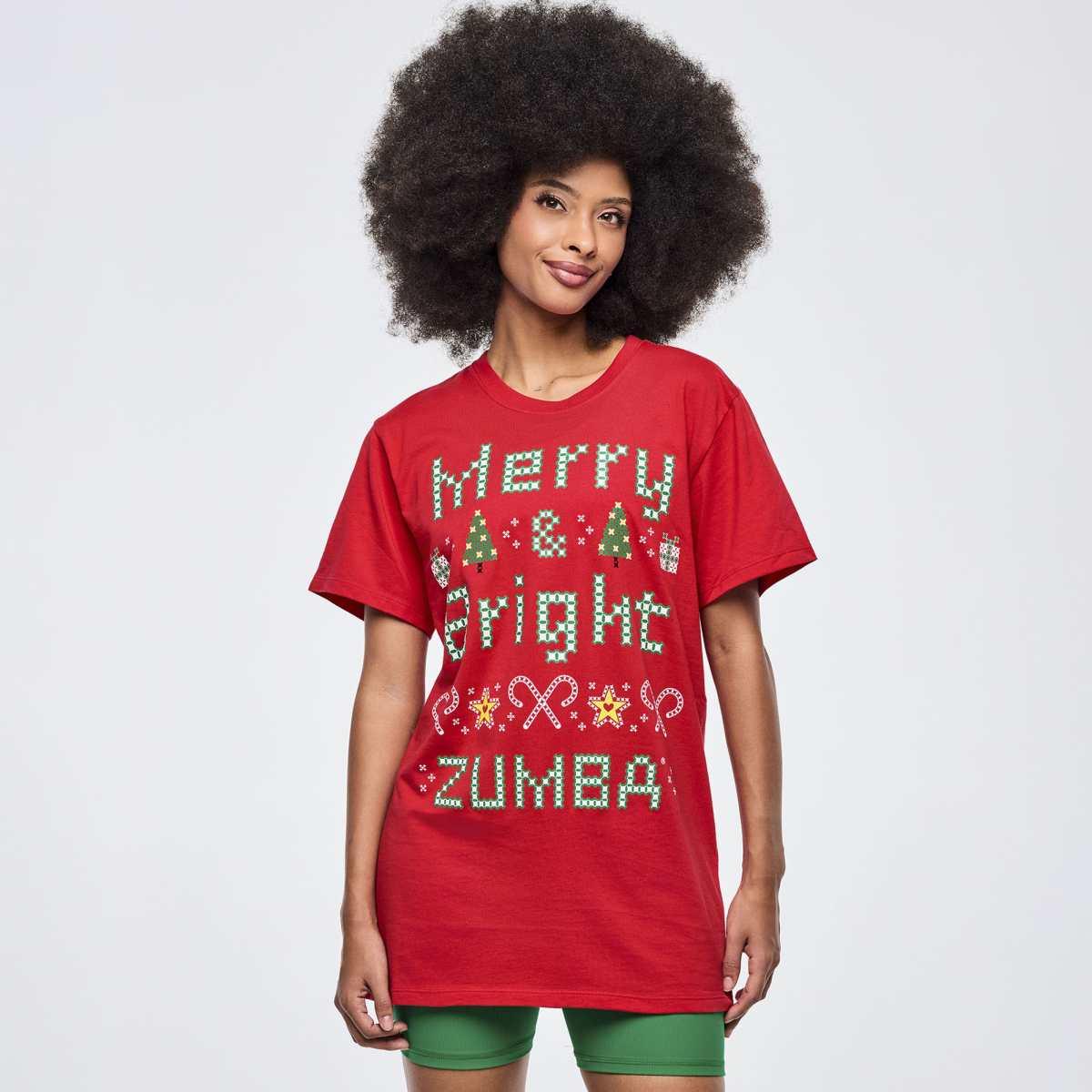 Zumba Holiday Unisex Crew Neck Tee - Red