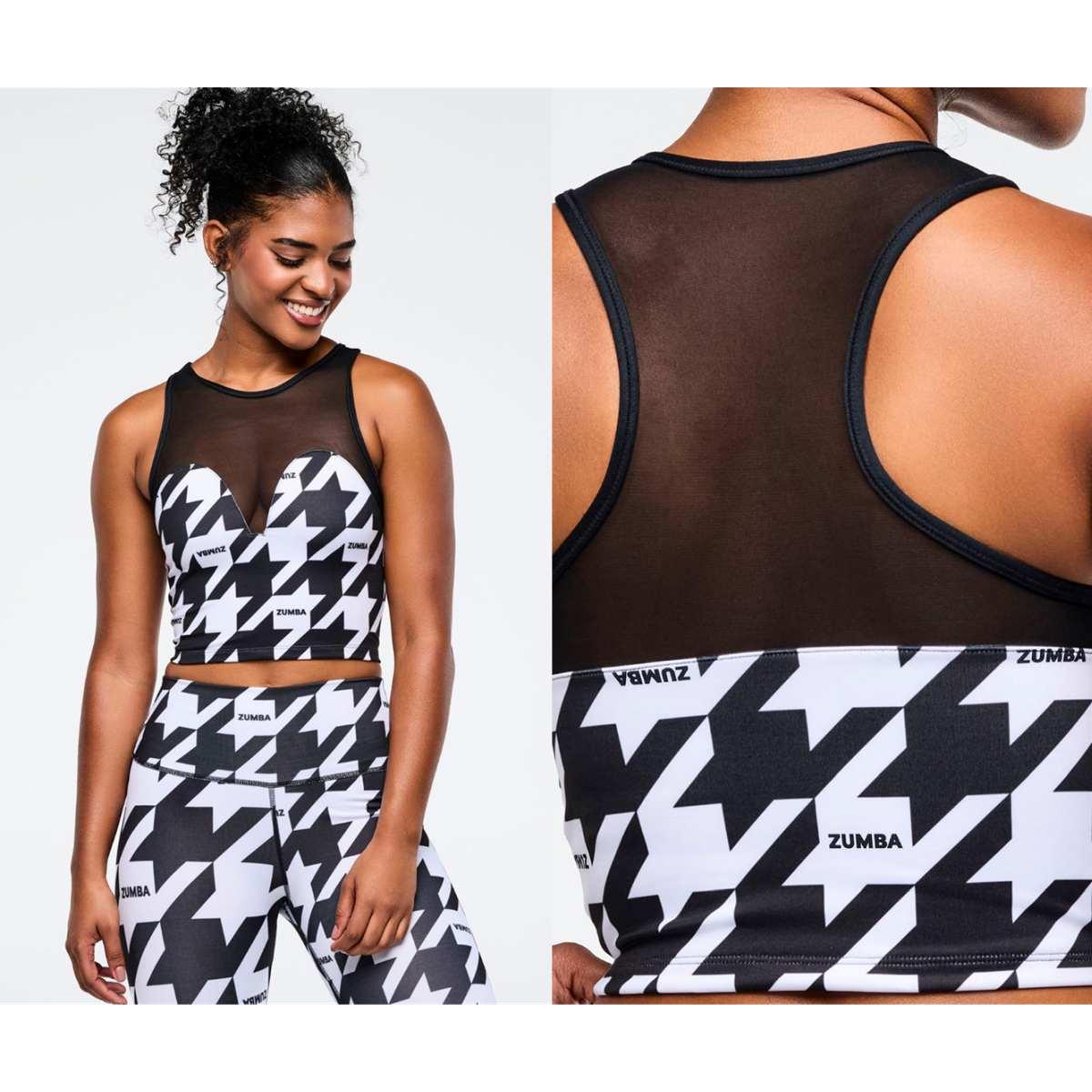 Zumba Amour Z-Lift High Neck Crop Tank