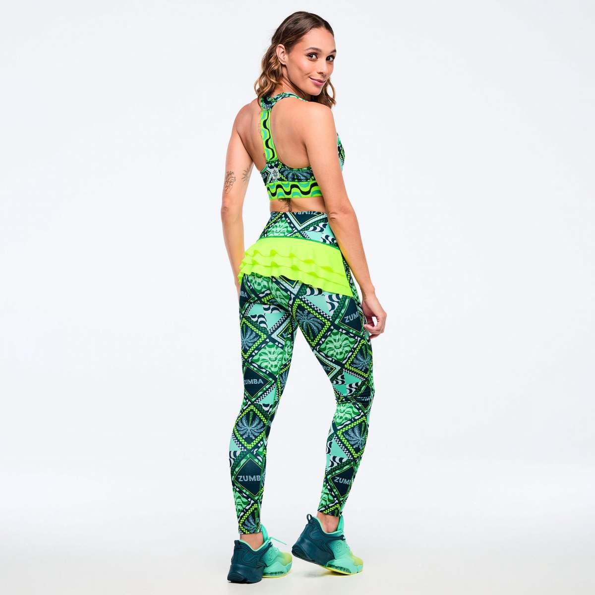 Latin Movement Z-Lift High Waisted Ruffle Back Ankle Leggings