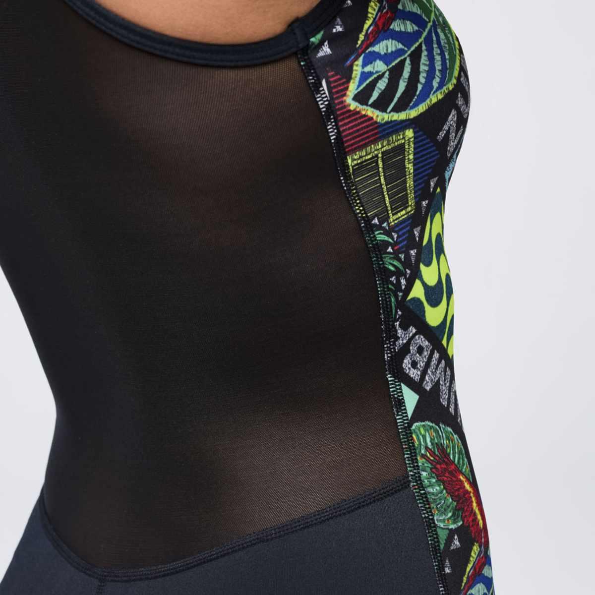Latin Movement Z-Lift Bodysuit With Mesh Back
