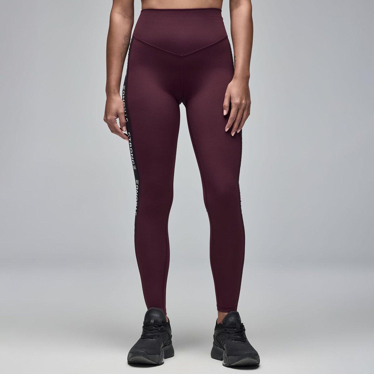 STRONG iD Ultra High Rise Ankle Leggings - Dark Burgundy