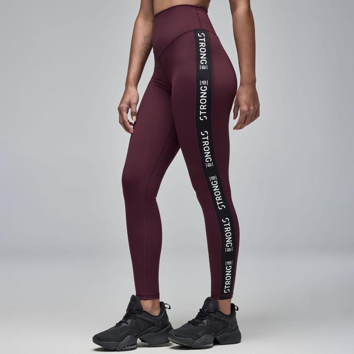 STRONG iD Ultra High Rise Ankle Leggings - Dark Burgundy