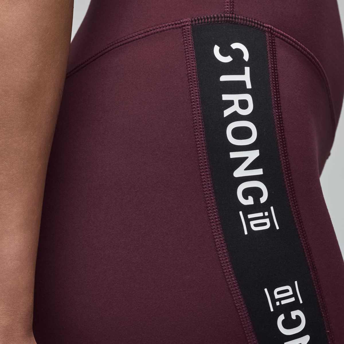 STRONG iD Ultra High Rise Ankle Leggings - Dark Burgundy