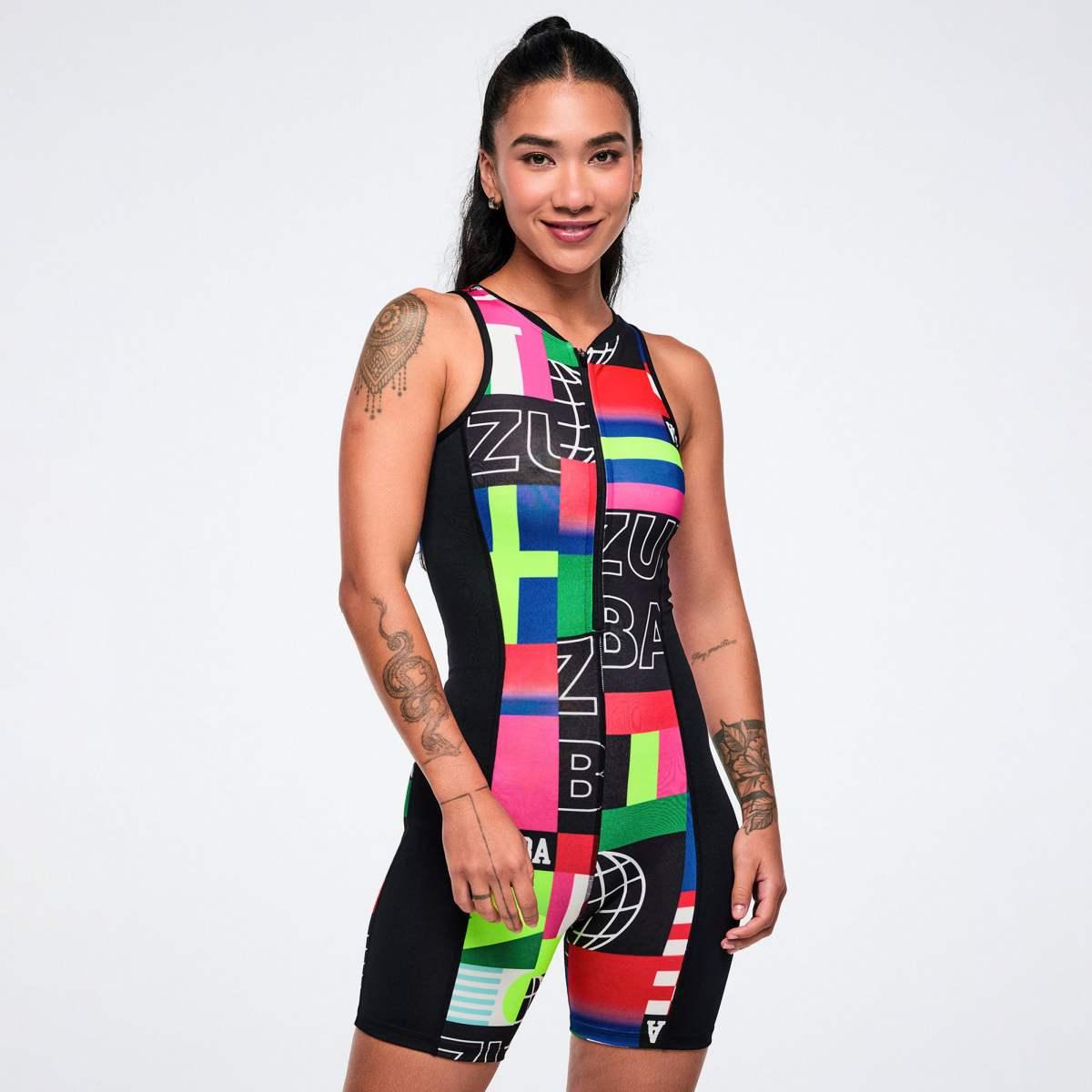 Worldwide Racerback Half Zip Bodysuit